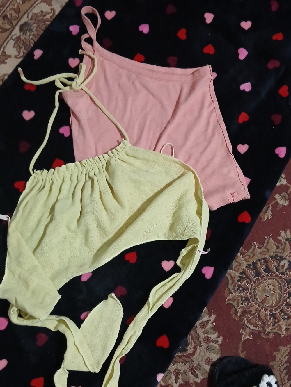 We The Free Peachy One Strap Light Yellow Tie-Back Top